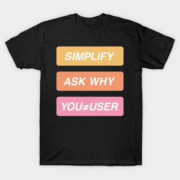 Simplify ask why you are not the user T-Shirt by annacush